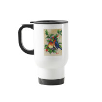Robins & Holly Christmas Coffee Mug