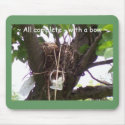 Robin's Nest  - with a bow mousepads