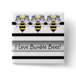 Robobee Bumble Bee Customisable Button
