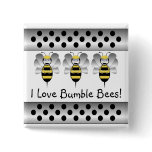 Robobee Bumble Bee Customisable Button