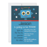 Robot 3rd Birthday Custom Invitations