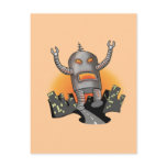Robot Attack Postcard