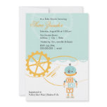 Robot Baby Shower Invitations  |  Boy