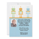 Robot Birthday Party Invitation