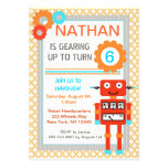 Robot Birthday Party Invitations - Modern