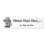 ROBOT, Bleep! Blop! Blorp!, no tax on tea Bumper Sticker