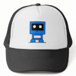 robot.blue trucker hat