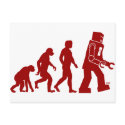 Robot Evolution - from man into robots postcards