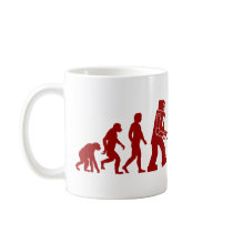 Robot Evolution of man into robot Mug