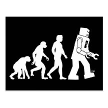 Robot Evolution Postcard