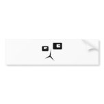 Robot Face bumper stickers