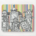 Robot Family 6 mouse pad mousepads