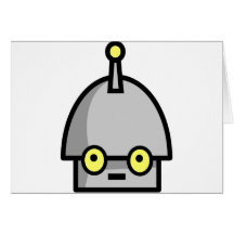 Robot Heads Greeting Card