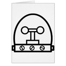 Robot Heads Greeting Cards