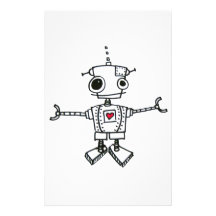 Robot hug stationery paper