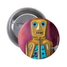 Robot Jimmy Bob Pinback Buttons
