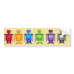 Robot Lineup bumper stickers