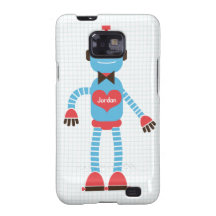 Robot Love (His) Personalised Case for Couples Galaxy S2 Case
