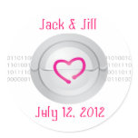 Robot Love Monogram Sticker
