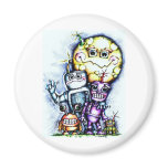 Robot Moon Fridge Magnet