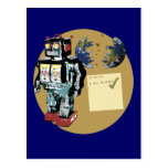 Robot To Do List Postcard