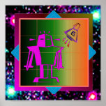 Robot Visitor Framed Print