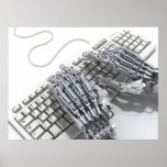 Robot work on the computer print