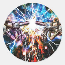 Robotic Explosion Sticker