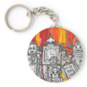 robots 7 Key ring keychains