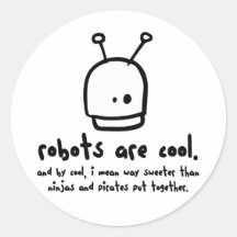 robots are cool1 sticker