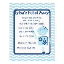 Robots Bop Custom Invitation