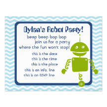 Robots Bop Invitation