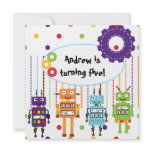 Robots Customised Birthday Invitations