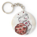 robots heart cookies keychains