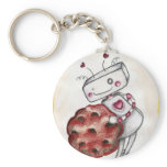 robots heart cookies keychains