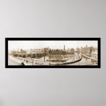 Rochester, NY River Photo 1914 Print