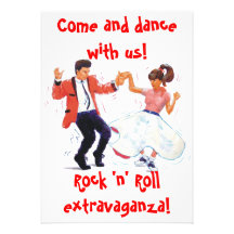 rock and roll dance invitation