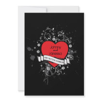 Rock and Roll Grungy Heart (Red)