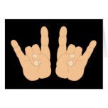 Rock and Roll Hand Sign Greeting Card