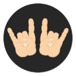 Rock and Roll Hand Sign stickers