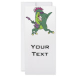 rock and roll t-rex cartoon rack card template