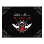 Rock and Roll wedding RSVP card Announcements