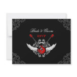 Rock and Roll wedding RSVP card