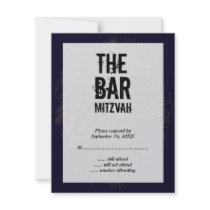 Rock Band Bar Mitzvah Reply Card Personalised Invitations