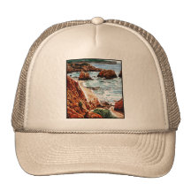 Rock Beach Landscape Trucker Hat