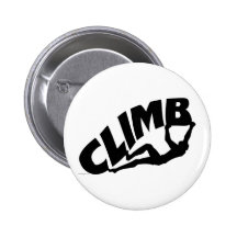 Rock Bouldering Pinback Button