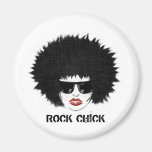 ROCK CHICK AFRO REFRIGERATOR MAGNETS