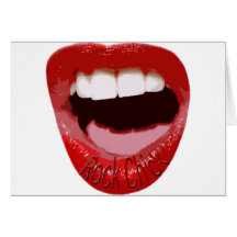 Rock Chick Lips Greeting Cards