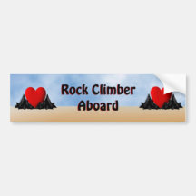 Rock Climber Aboard Bumper Sticker