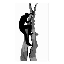 Rock Climber Bouldering Bookmark Business Card Template